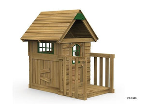 The Little Sprout Playhouse with Swing Beam, Riser Kit and Scoop Slide