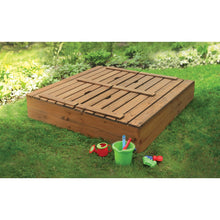 Load image into Gallery viewer, Badger Basket Covered Convertible Cedar Sandbox with Two Bench Seats, Natural 09988