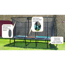 Load image into Gallery viewer, JumpKing 10 ft x 18 ft Rectangular Trampoline Pro Enclosure Set (Black / Orange)
