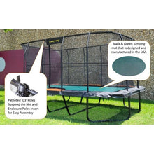 Load image into Gallery viewer, JumpKing 10 ft x 18 ft Rectangular Trampoline Pro Enclosure Set (Black / Orange)