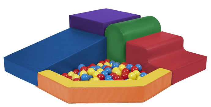 ECR4Kids SoftZone Primary Climber with Ball Pool | ELR-0833